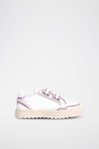 Baskets en cuir Ariton - Blanc et rose