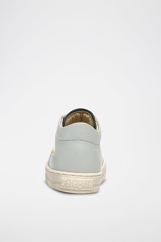 Baskets en cuir nappa - Blanc et vert