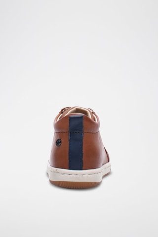 Baskets montantes en cuir nappa - Camel