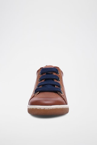 Baskets montantes en cuir nappa - Camel