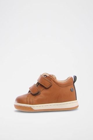 Baskets montantes en cuir nappa - Camel