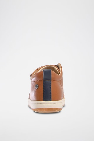 Baskets montantes en cuir nappa - Camel