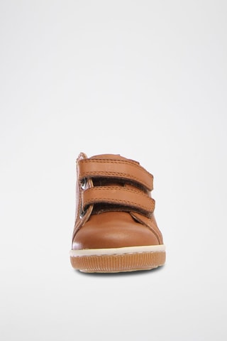 Baskets montantes en cuir nappa - Camel