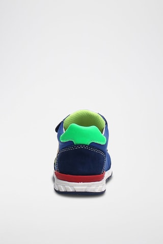 Baskets montantes en cuir nubuck - Bleu marine 