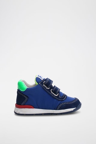 Baskets montantes en cuir nubuck - Bleu marine 