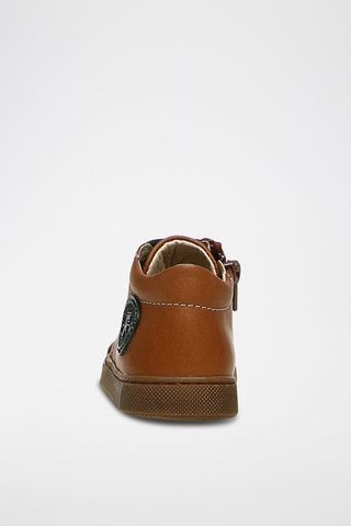 Baskets montantes en cuir nappa - Camel