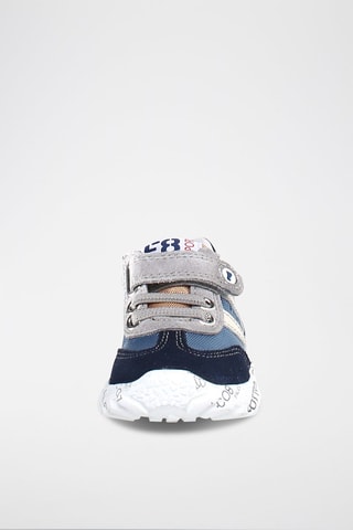 Baskets Amantea en cuir - Bleu marine et ciel