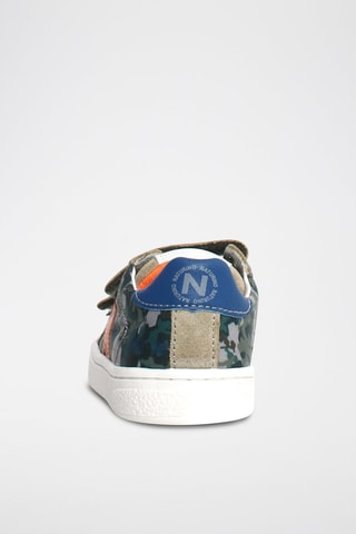 Baskets en cuir Pinn - Gris et bleu