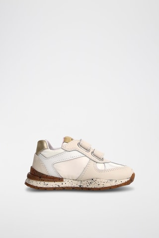 Baskets en cuir - Blanc et beige