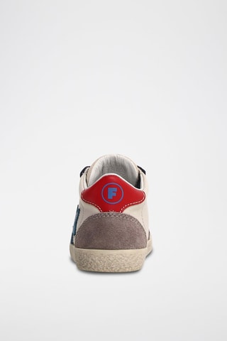 Baskets en cuir - Blanc et gris foncé
