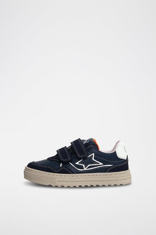 Baskets en cuir - Bleu marine