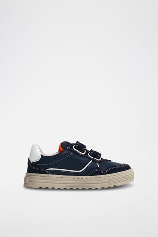 Baskets en cuir - Bleu marine