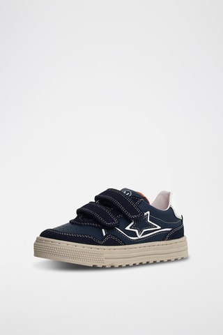 Baskets en cuir - Bleu marine