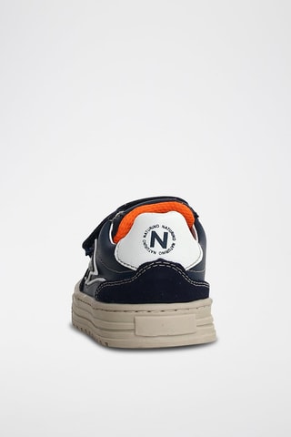Baskets en cuir - Bleu marine