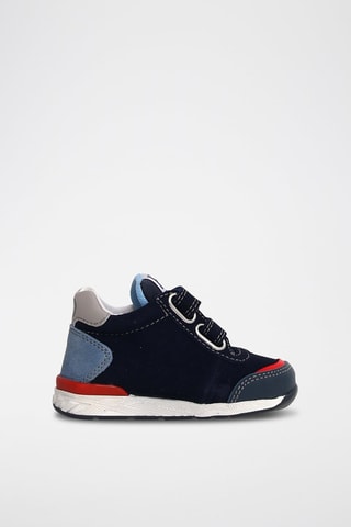 Baskets en cuir - Bleu et gris clair