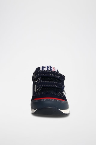 Baskets en cuir - Bleu et gris clair