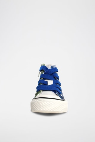 Baskets montantes - Bleu marine chiné et kaki chiné