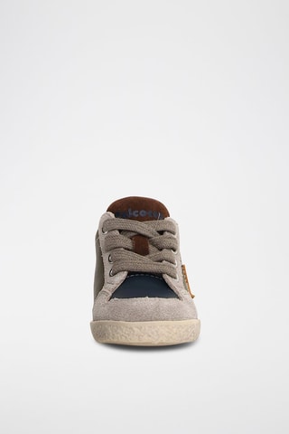 Baskets en cuir - Taupe et gris