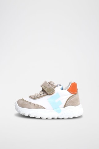 Baskets en nubuck - Blanc et beige