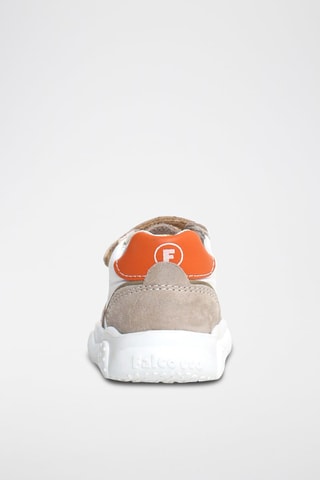 Baskets en nubuck - Blanc et beige