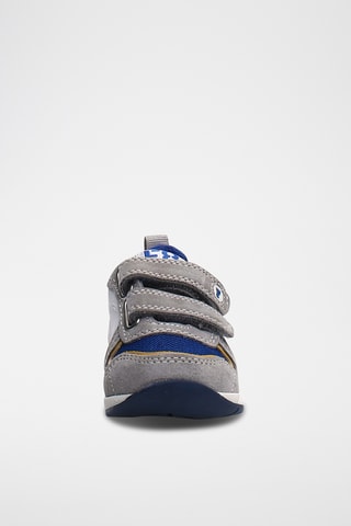 Baskets en cuir de veau nubuck Hack - Gris clair