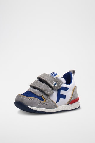 Baskets en cuir de veau nubuck Hack - Gris clair