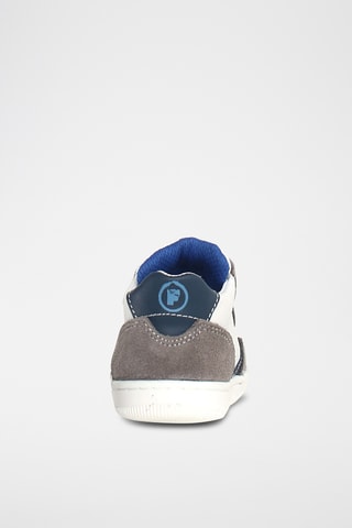 Baskets en cuir Klip - Blanc et gris foncé