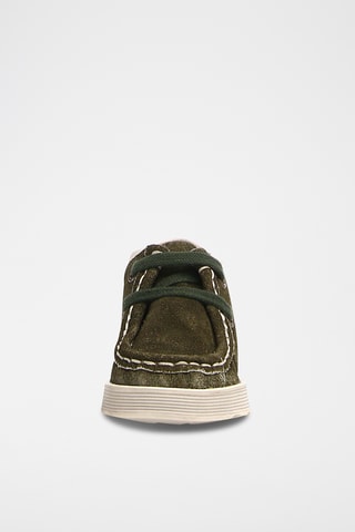 Baskets en nubuck Yorkeries - Vert foncé et blanc