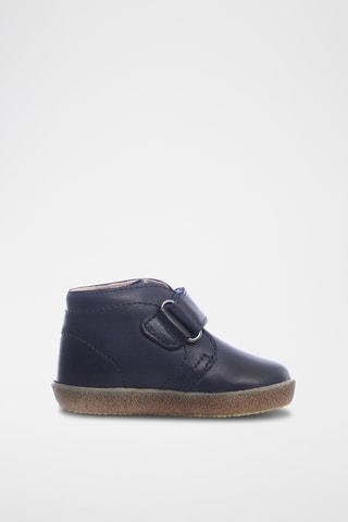 Boots en cuir nappa Conte - Bleu marine