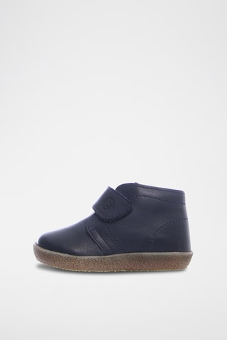 Boots en cuir nappa Conte - Bleu marine
