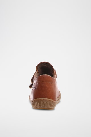 Baskets montantes en cuir de veau, lin et laine Racoon - Camel