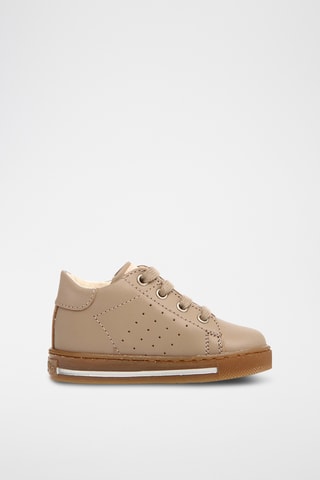 Baskets montantes en cuir de veau Venus - Taupe