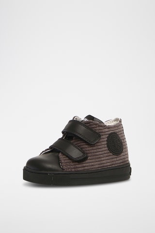 Baskets en cuir Michael - Anthracite et noir
