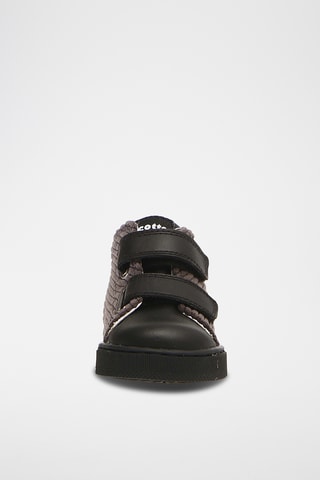 Baskets en cuir Michael - Anthracite et noir