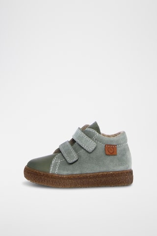 Baskets en cuir Albus - Vert et gris