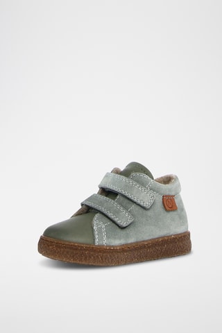 Baskets en cuir Albus - Vert et gris