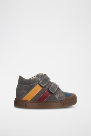 Baskets en cuir Gazer VL - Indigo et anthracite