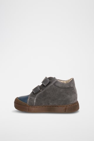 Baskets en cuir Gazer VL - Indigo et anthracite