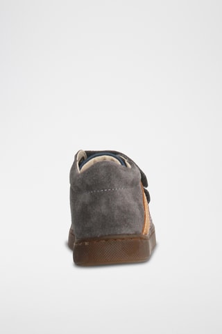 Baskets en cuir Gazer VL - Indigo et anthracite