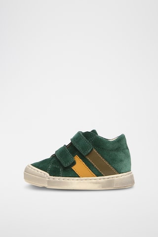 Baskets en cuir Gazer VL - Vert et jaune