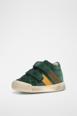 Baskets en cuir Gazer VL - Vert et jaune