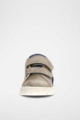 Baskets en cuir Salazar - Gris et rouge