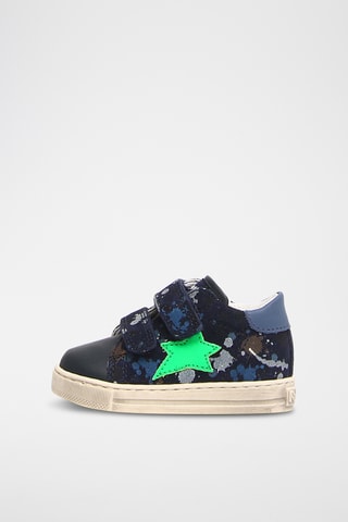 Baskets en cuir Sasha VL - Bleu marine