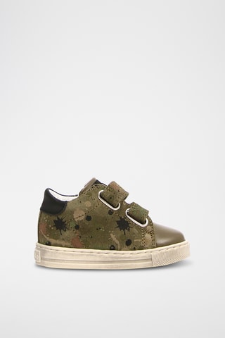 Baskets en cuir Sasha - Vert olive