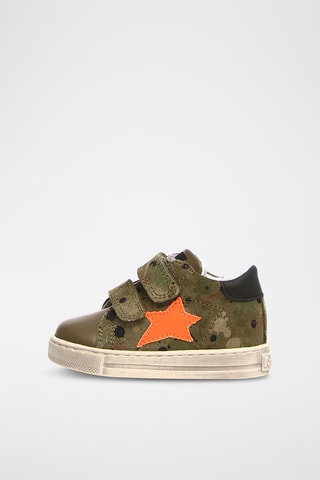 Baskets en cuir Sasha - Vert olive