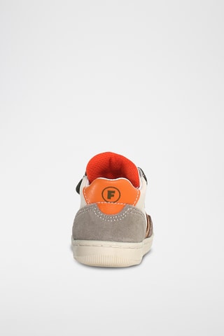 Baskets en cuir Klip - Blanc et kaki