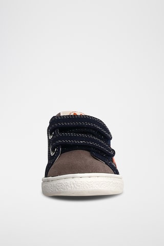 Baskets en cuir Pinn - Gris foncé et bleu marine