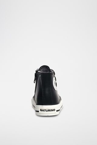 Baskets montantes en cuir de veau Ylfas - Noir