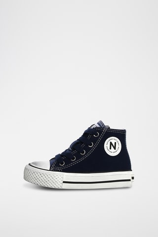 Baskets montantes en cuir Ylfas - Bleu marine