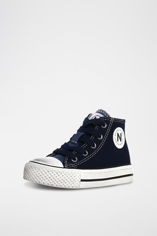 Baskets montantes en cuir Ylfas - Bleu marine